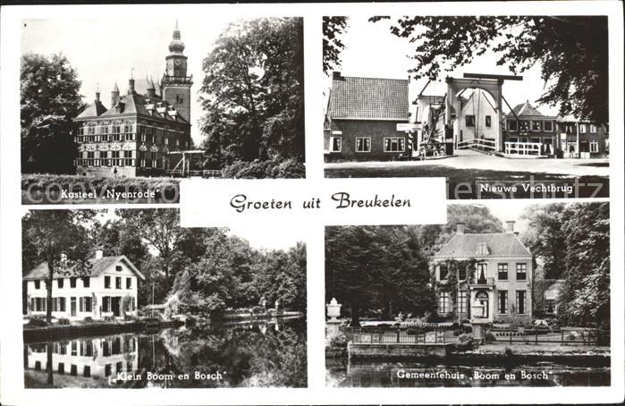 Breukelen Kasteel Nyenrode Vechtbrug Klein Boom en Bosch Gemeentehuis
