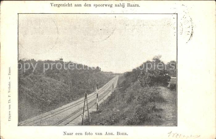 Baarn Vergezicht aan den spoorweg Eisenbahn