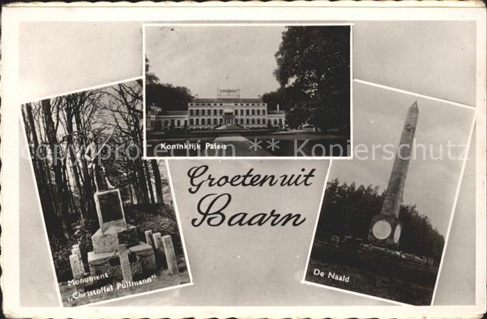Baarn Monument Christoffel Pullmann Koninklijk Paleis De Naald