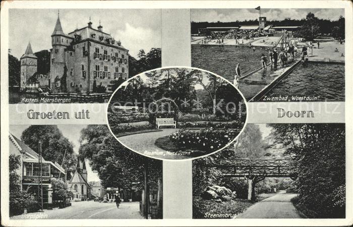 Doorn Niederlande Kasteel Moersbergen Zwembad Brug Dorpsplein Rosarium Huize