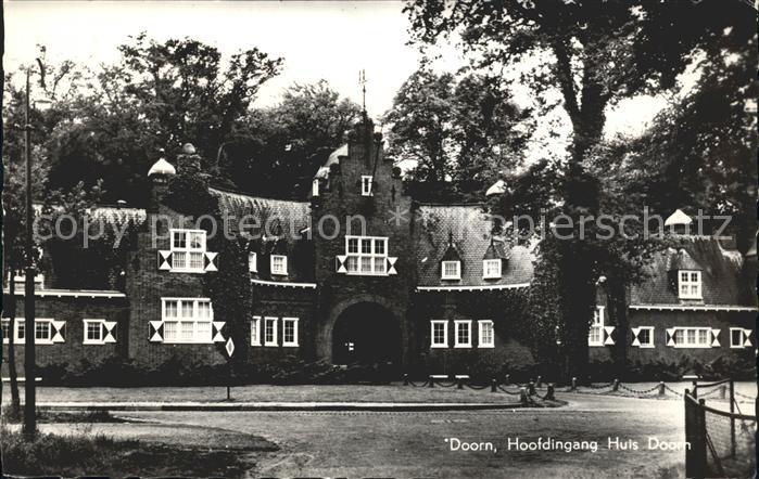 Doorn Niederlande Hoofdingang Huis Doorn Schloss