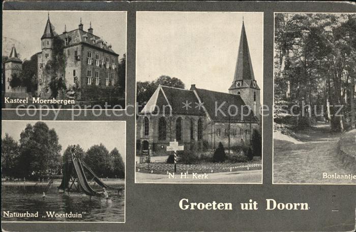 Doorn Niederlande Kasteel Moersbergen NK Kerk Boslaantje Natuurbad Woestduin