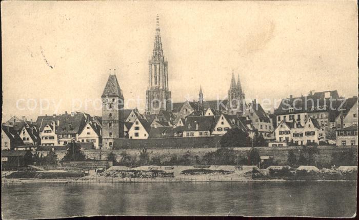 Ulm Donau Ansicht vom Fluss aus Kirche