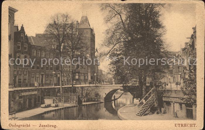 Utrecht Oudegracht Jansbrug Bruecke Kanal