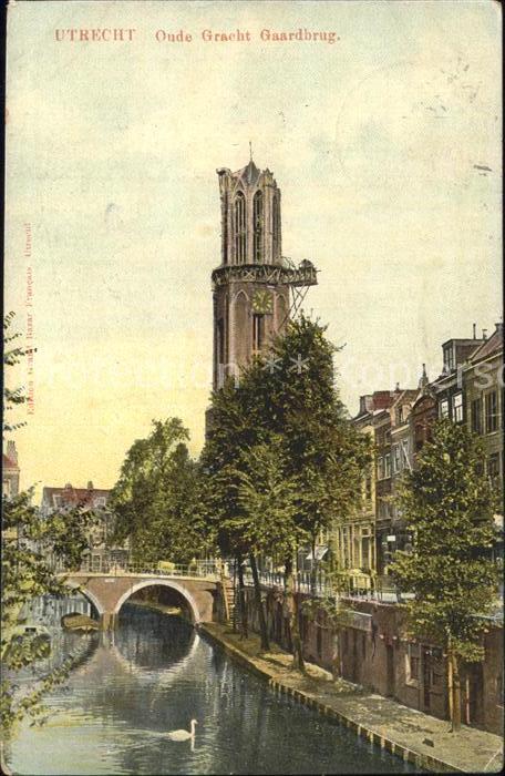 Utrecht Oude Gracht Gaardbrug Domtoren