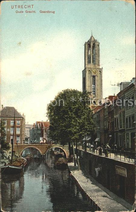 Utrecht Oude Gracht Gaardbrug Domtoren