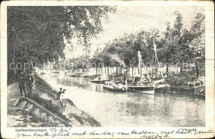 Utrecht Catharijnesingel Kanal Schiffe