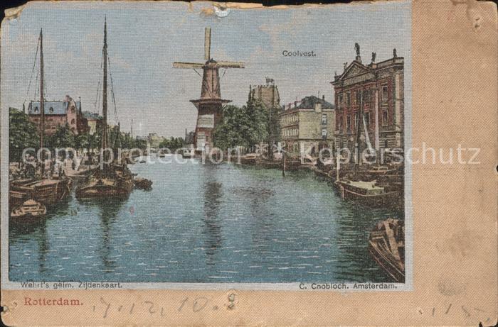Rotterdam Zijdenkaart Segelschiff Windmuehle