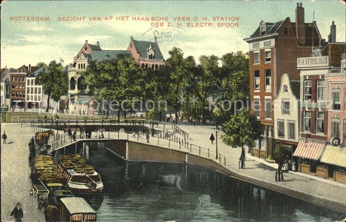 Rotterdam Haagsche Veer O.H. Station der Z.H. Electr. Spoor