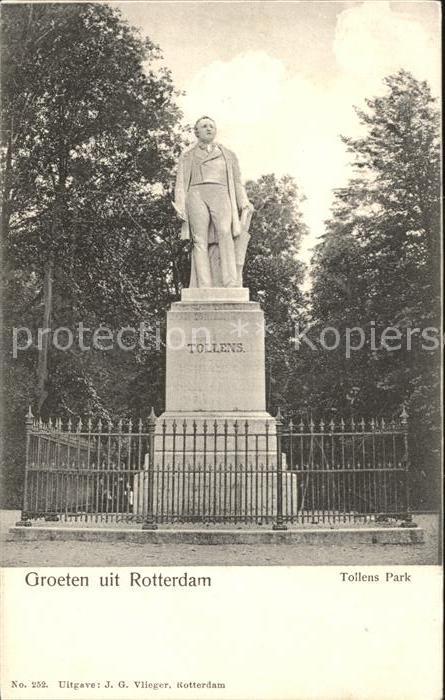 Rotterdam Tollens Park Denkmal Statue