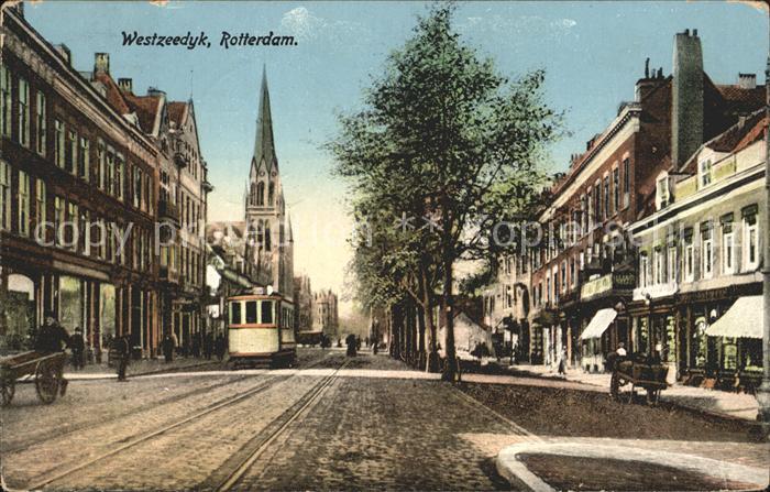 Rotterdam Westzeedyk Strassenbahn Kirche
