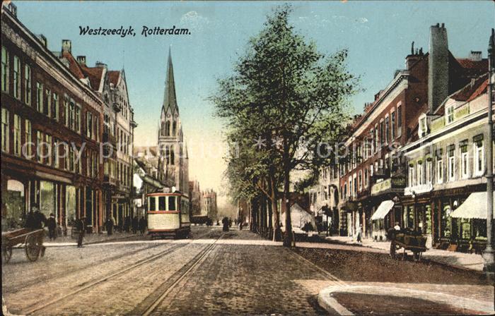 Rotterdam Westzeedyk Strassenbahn Kirche