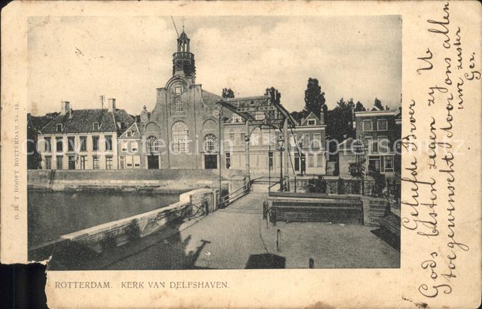 Rotterdam Kerk van Delfshaven Kirche Bruecke