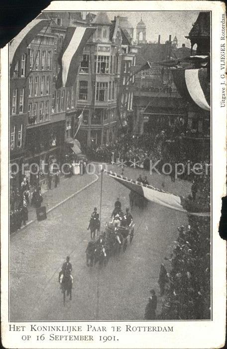 Rotterdam Koninklijke Paar 16 September 1901 Koenigspaar