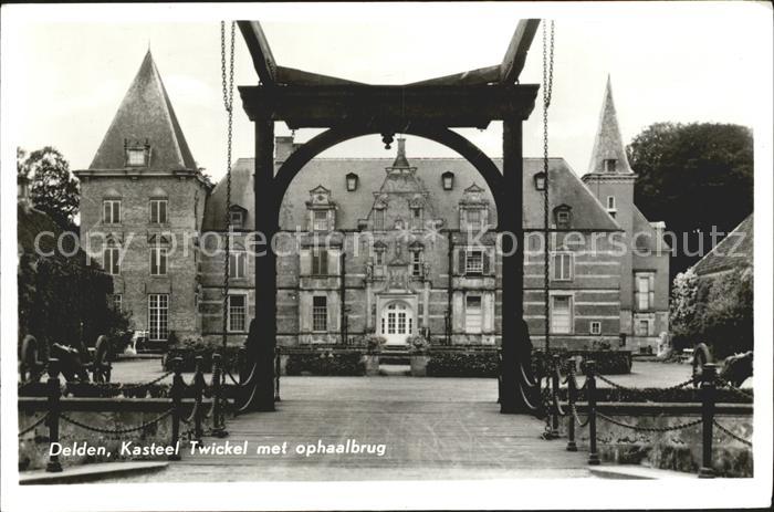 Delden Kasteel Twickel met ophaalbrug Schloss Zugbruecke