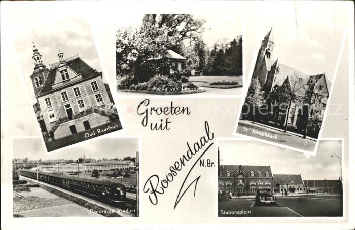 Roosendaal Oud Raadhuis Emile van Loonpark St Josephkerk Stationsplein Viaduct E