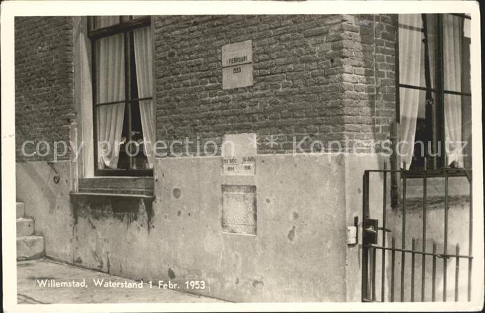 Willemstad Niederlande Waterstand 1. Febr. 1953