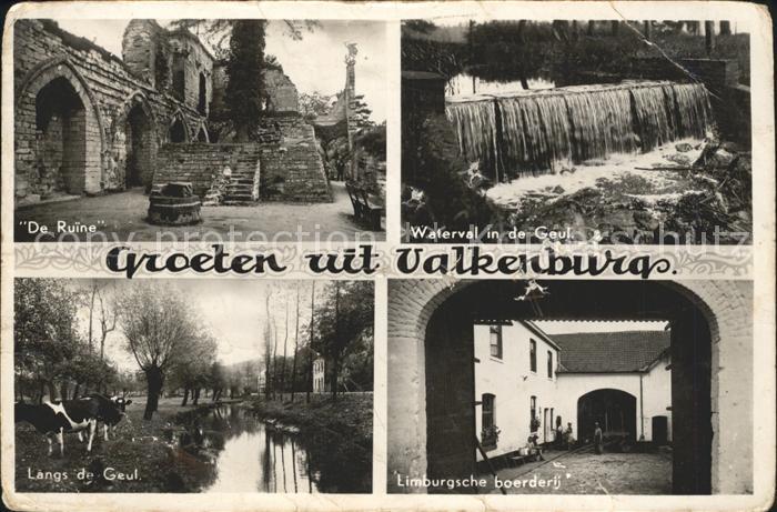 Valkenburg aan de Geul Ruine Waterval Geul Limburgsche boerderij Kuehe