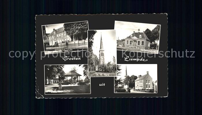 Liempde St Albertus Gesticht Gemeentehuis School Kerk Kiosk