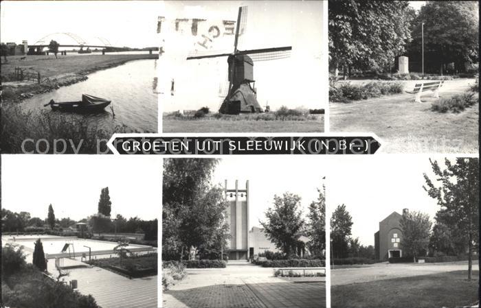 Sleeuwijk Teilansichten Schwimmbad Windmühle