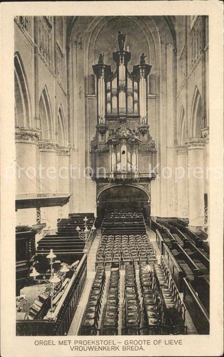 Breda Noord-Brabant Vrouwenkerk intern