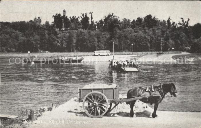 Doorwerth Bij het Drielserveer Pferdewagen Faehre