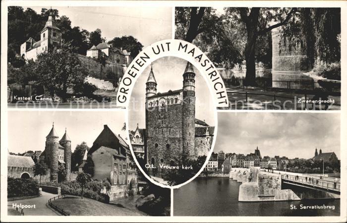 Maastricht Zwangngracht St. Servatiusbrug Helpoort Kasteel