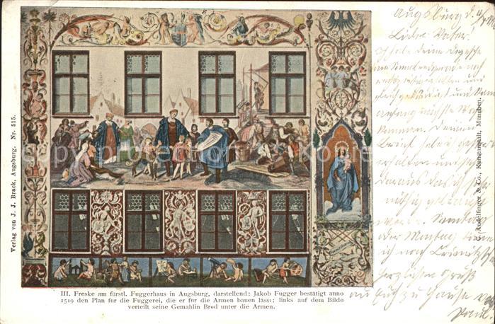 Augsburg Freske am fuerstlichen Fuggerhaus