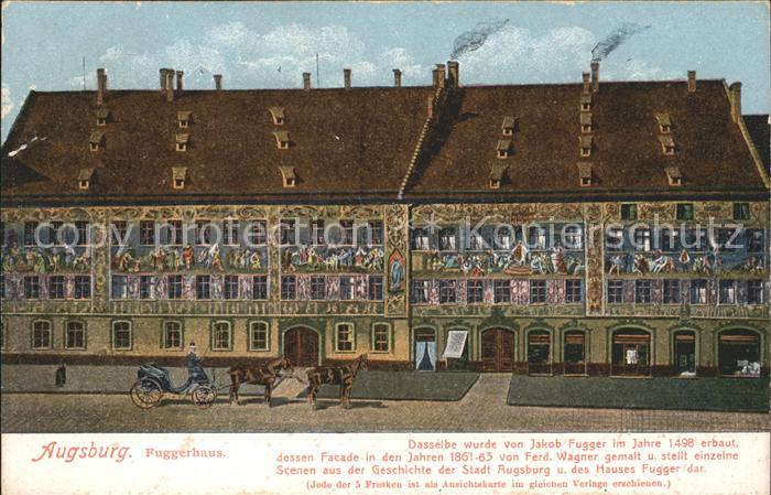 Augsburg Fuggerhaus Fresken Geschichte Pferdekutsche