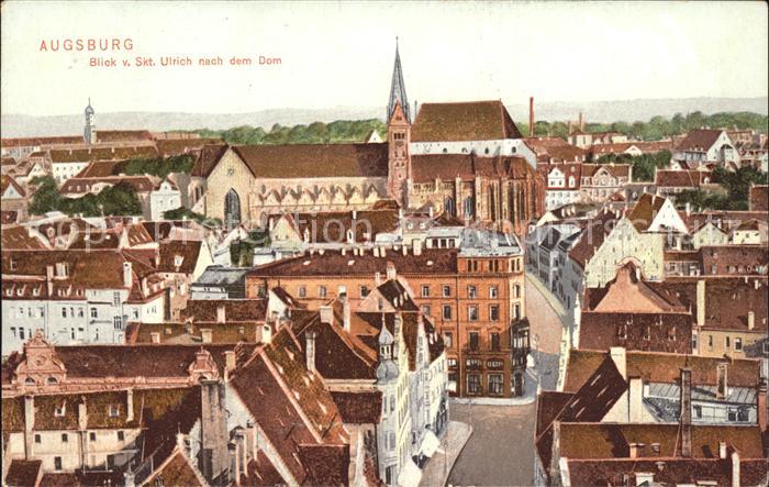 Augsburg Blick von St Ulrich nach dem Dom