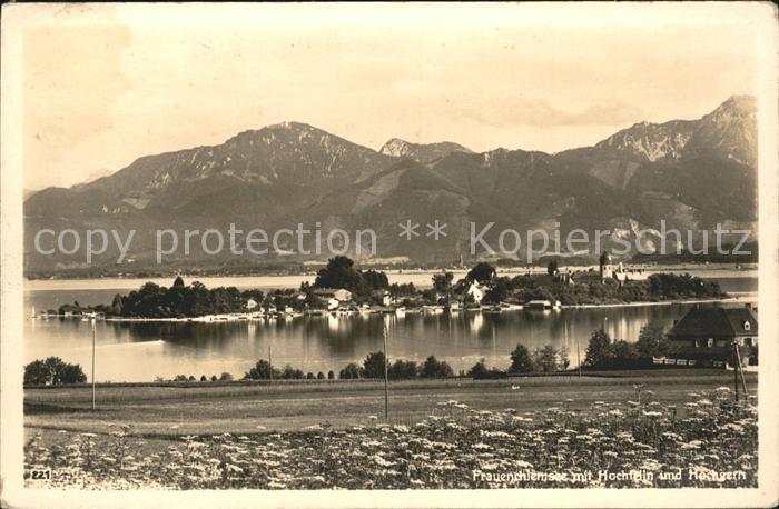 Frauenchiemsee mit Hochfelln und Hochgern Chiemgauer Alpen