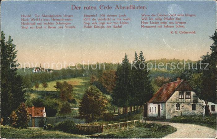 Westfalen Region Heimatbilder Bauernhaus Gedicht Groenewald