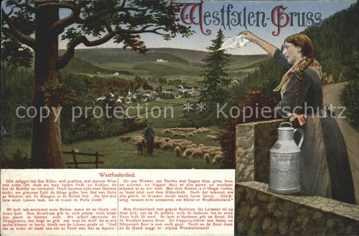 Westfalen Region Heimatbilder Bauersfrau Westfalenlied Land und Leute