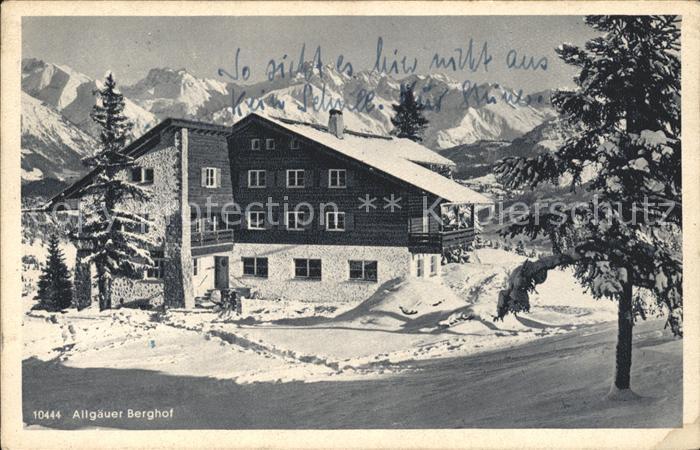 Sonthofen Oberallgaeu Berggasthaus Allgaeuer Berghof Alpe Eck an den Hoernern Wi