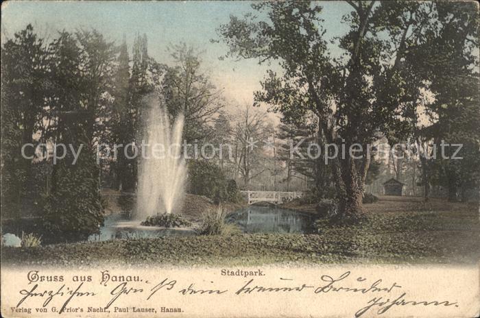 Hanau Main Stadtpark Fontaene