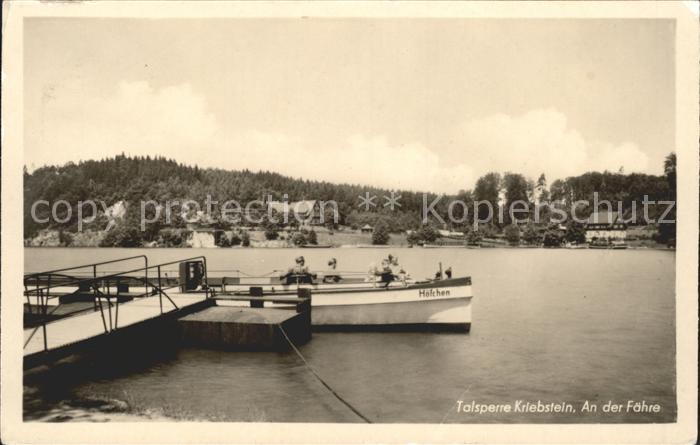 Talsperre Kriebstein Anleger Faehre