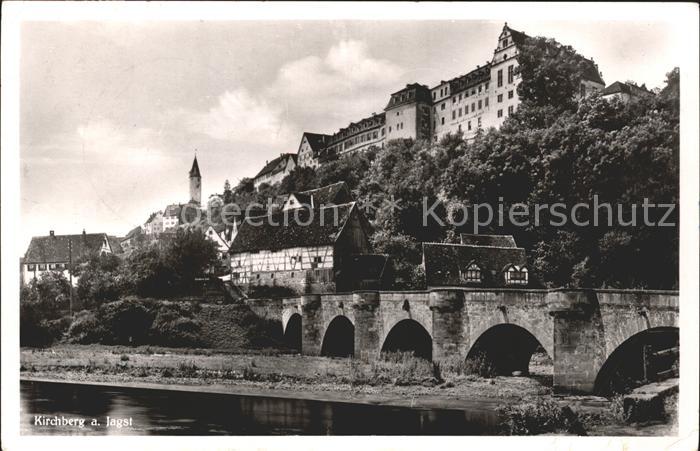 Kirchberg Jagst Blick zum Schloss Bruecke