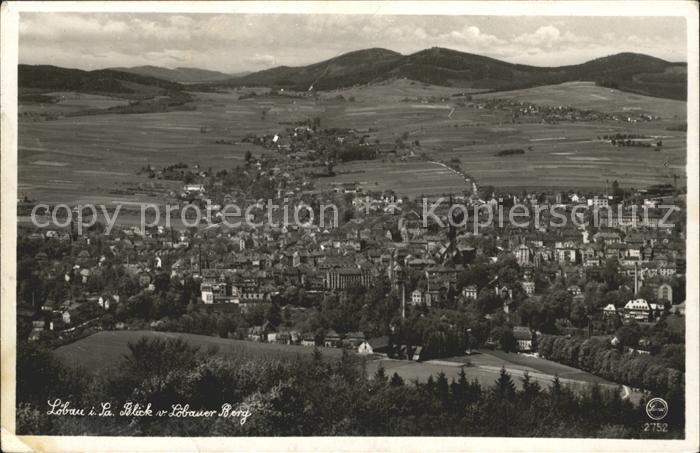 Loebau Sachsen Panorama Blick vom Loebauer Berg Berghotel Honigbrunnen