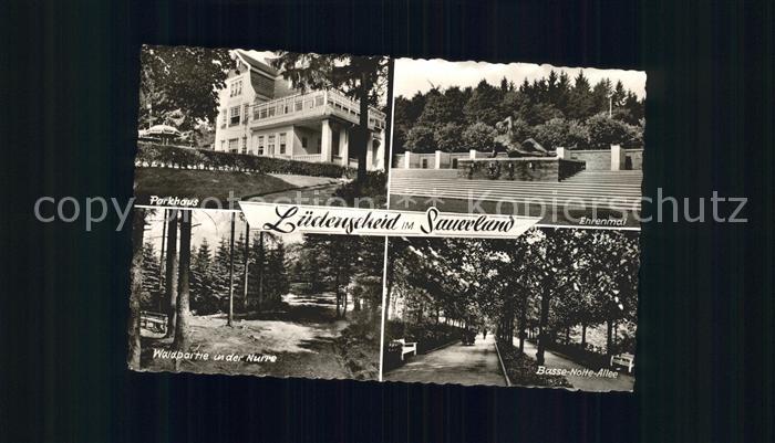 Luedenscheid Parkhaus Ehrenmal Waldpartie Basse Nolte Allee
