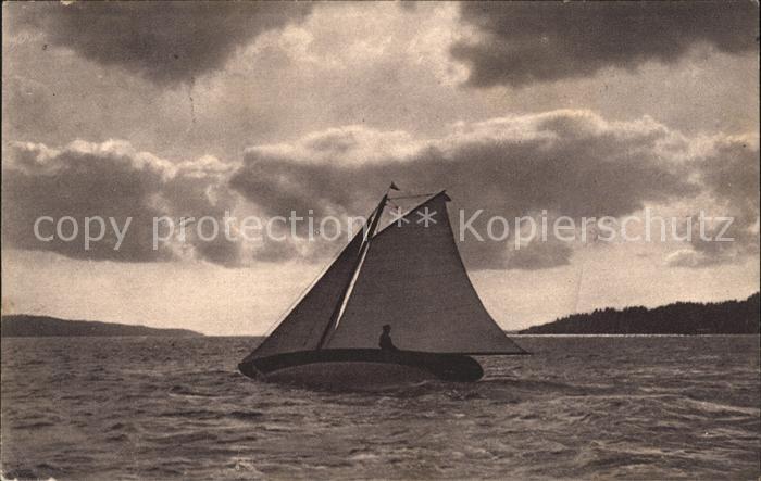 Starnbergersee Starke Boe Segelboot Wassersport
