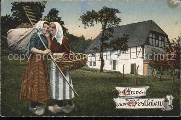 Westfalen Region Bauersfrauen Bauernhaus Land und Leute Westfalengruss Westfalen