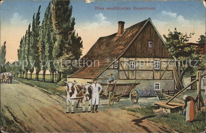 Westfalen Region Altes westfaelisches Bauernhaus Pruefstempel