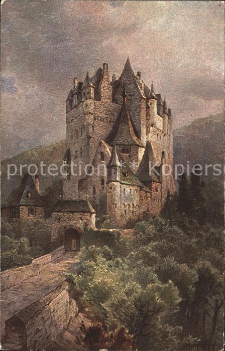 Burg Eltz im Moseltal Kuenstlerkarte