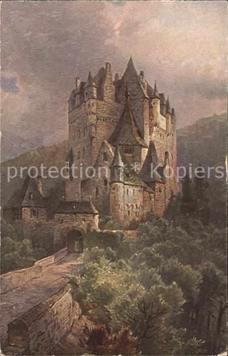 Burg Eltz im Moseltal Kuenstlerkarte