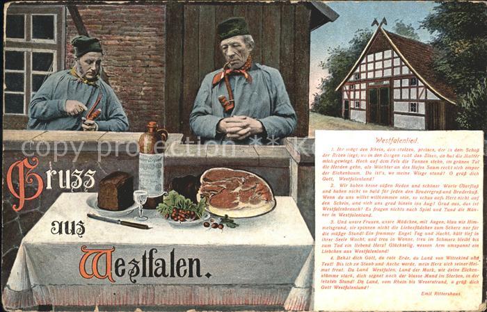 Westfalen Region Westfaelisches Bauernfruehstueck Westfalenlied