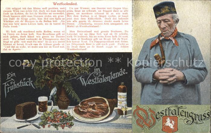 Westfalen Region Westfaelisches Bauernfruehstueck Westfalengruss Westfalenlied W