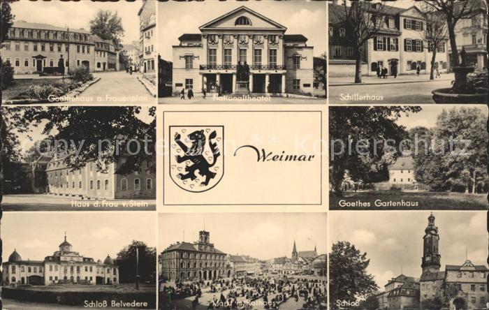 Weimar Thueringen Haus von Goethe Schiller Frau von Stein Schloss Belvedere Mark