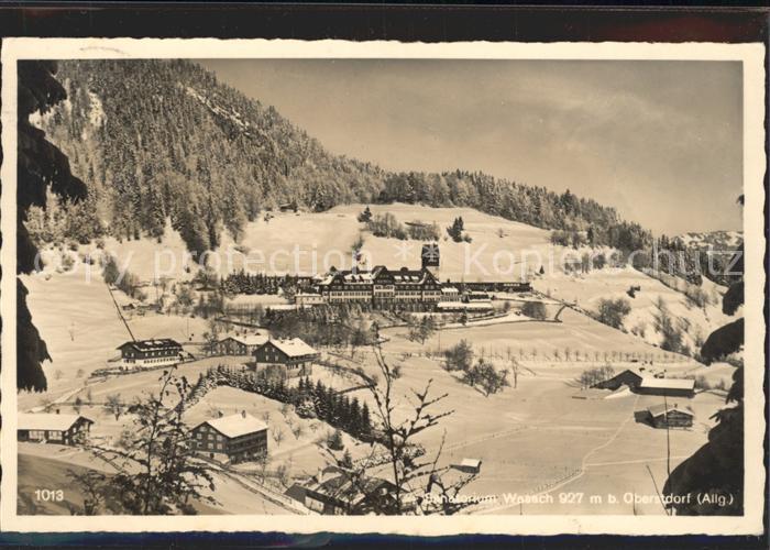 Oberstdorf Sanatorium Wasach Winterpanorama