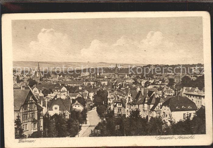 Weimar Thueringen Gesamtansicht Kupfertiefdruck