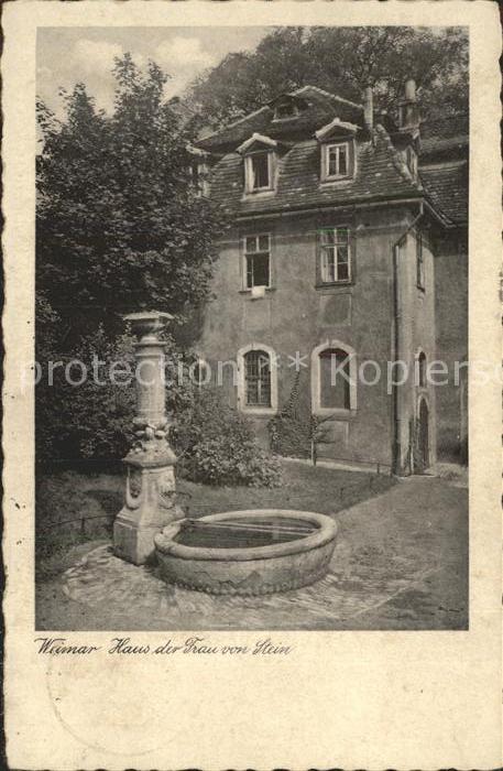 Weimar Thueringen Haus der Frau von Stein Brunnen
